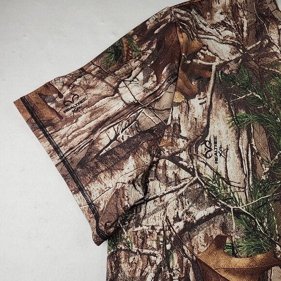 Real Tree Camo Camouflage XXL Jockey Light Layer 365 Short Sleeve Shirt Top - Picture 4 of 9